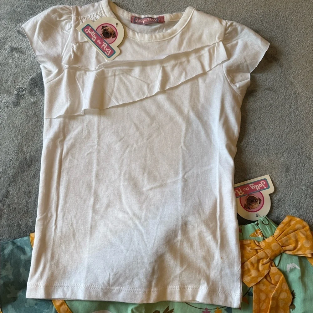 Jelly The Pug White and Yellow Kids Matching Set
